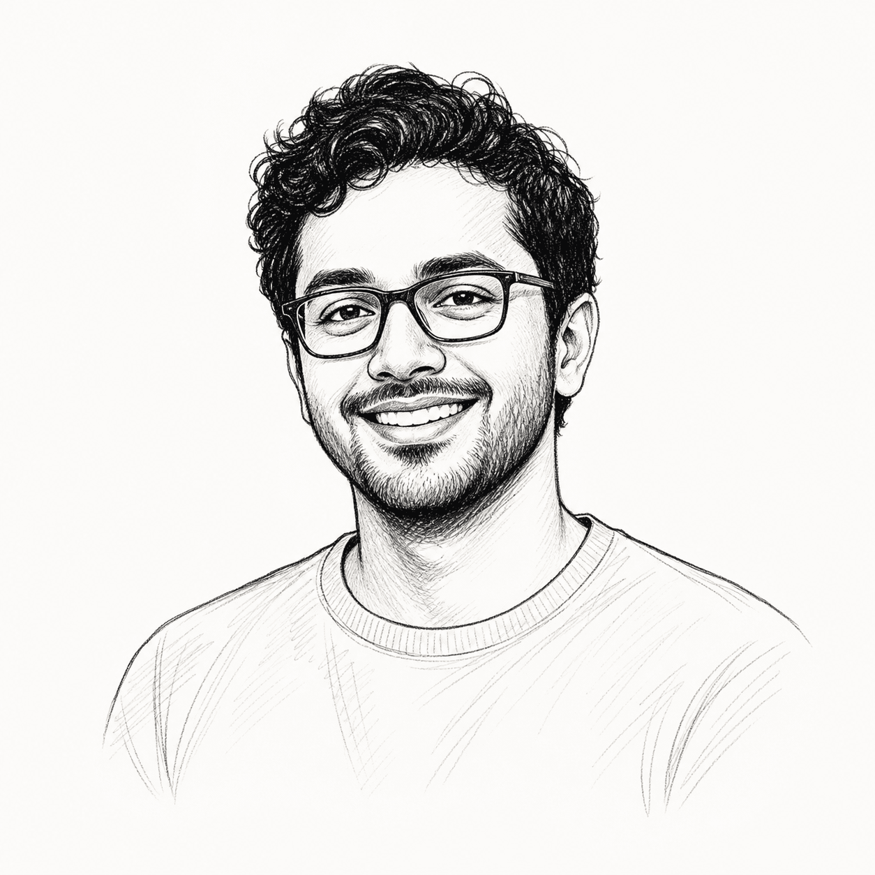 Sketch portrait of Fayzan Rahman